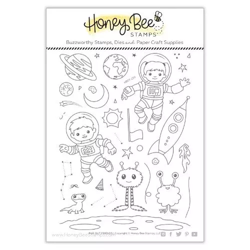 Honey Bee Stamps - Far Out Friends | 6x8 Stamp Set