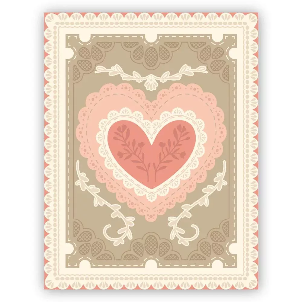 Honey Bee Stamps Lace Heart Layering Frames - Honey Cuts