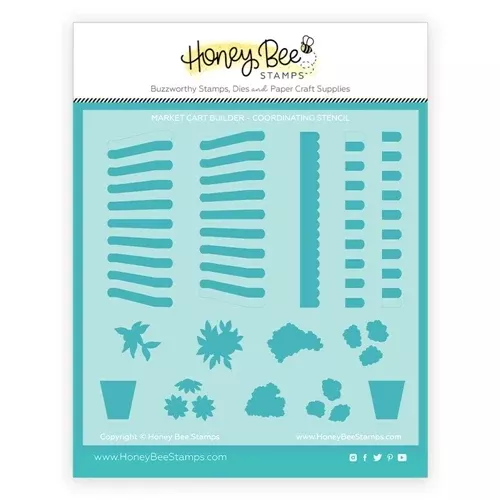 Honey Bee Stamps MARKET CART Stencil