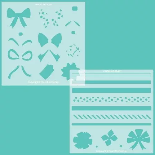 Honey Bee Stamps - Ribbons and Bows | Stencils | Set of 2