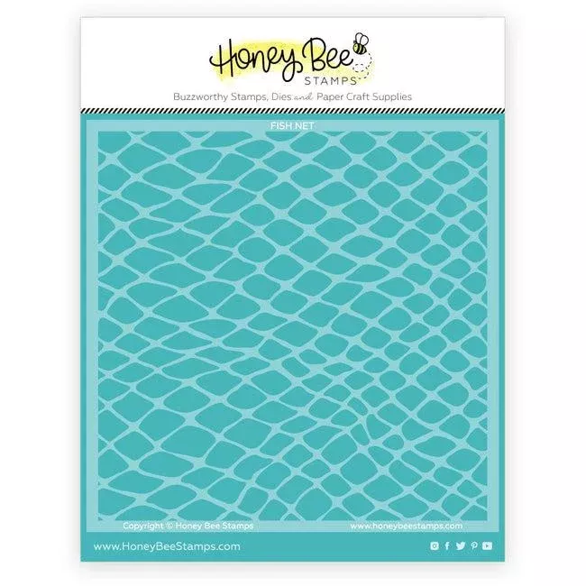 Honey Bee Stamps - Stencils - Fish Net Background