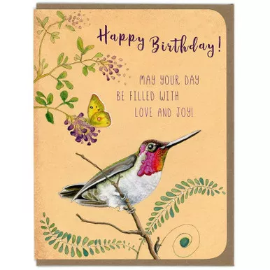 Hummingbird Birthday Card