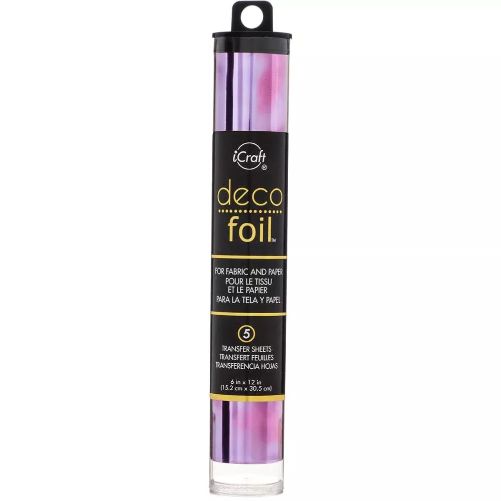 iCraft Deco Foil Transfer Sheets 6"X12" 5/Pkg Amethyst Watercolor