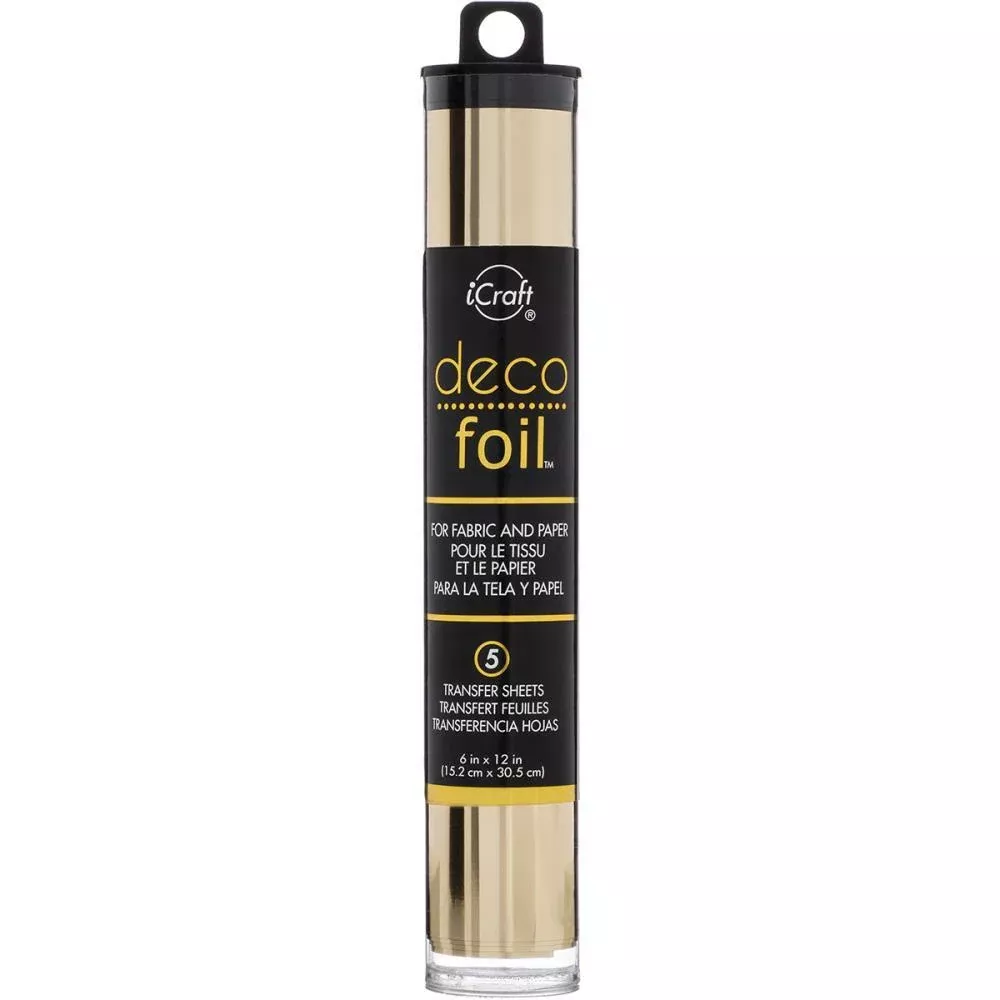 iCraft Deco Foil Transfer Sheets 6"X12" 5/Pkg Champagne