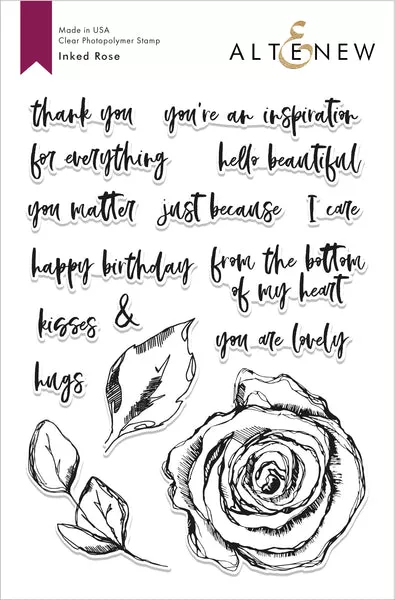 Inked Rose Stamp Set - RETIRING
