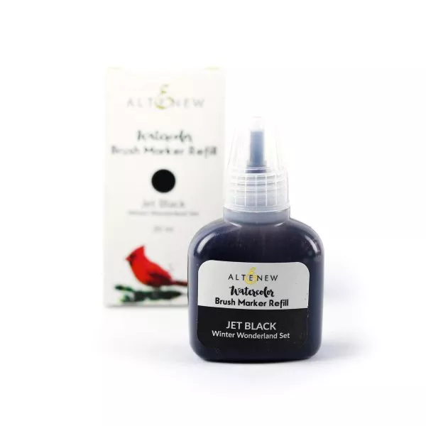 Jet Black Liquid Watercolor - Brush Marker Refill - Altenew