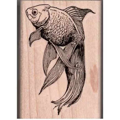 Koi Fish Rubber Stamp