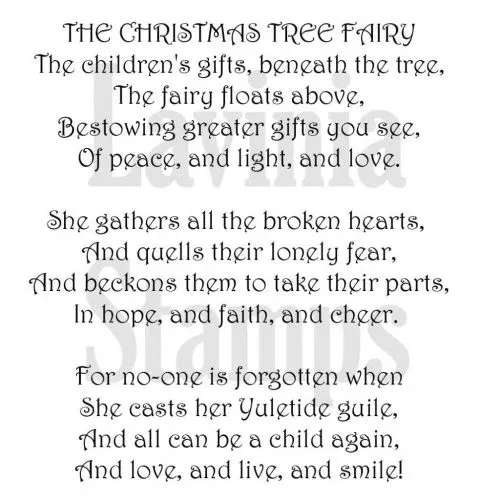 Lavinia Stamps - Christmas tree fairy verse