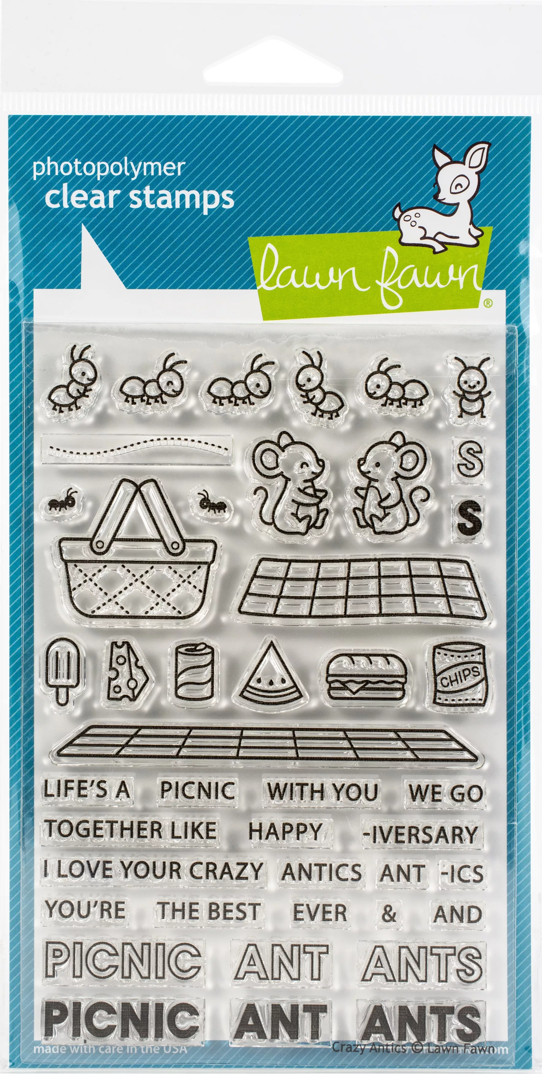 Lawn Fawn Clear Stamps 4"X6"-Crazy Antics