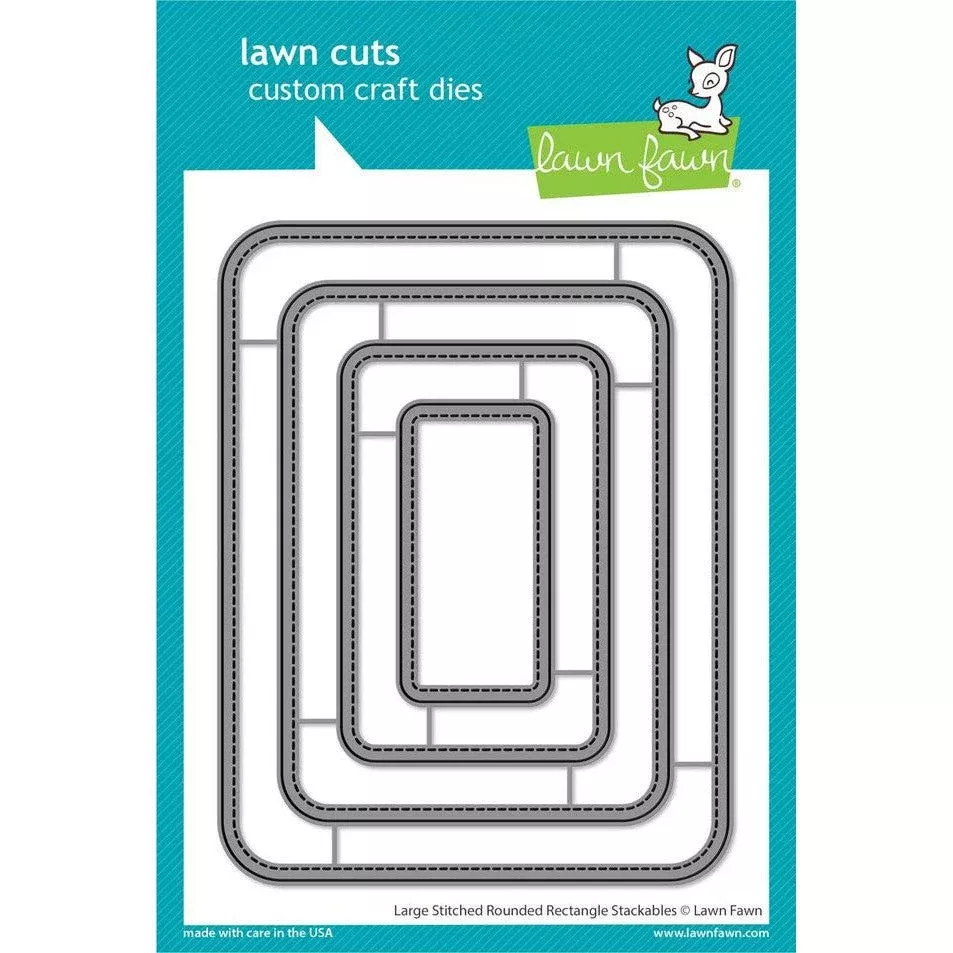 Lawn Fawn - Lawn Cuts - Large Stitched Rounded Rectangle Stackables