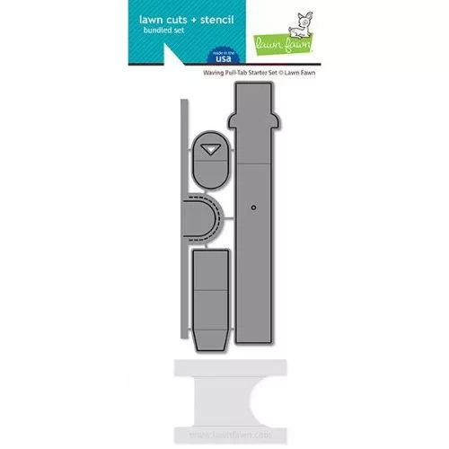 Lawn Fawn - Lawn Cuts - Waving Pull Tab Starter Set Dies