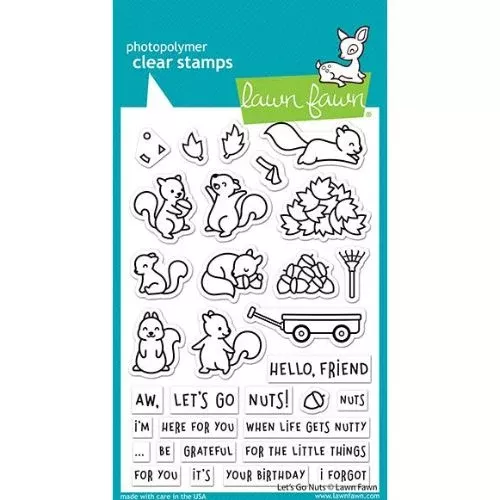 Lawn Fawn - Stamps - Let's Go Nuts