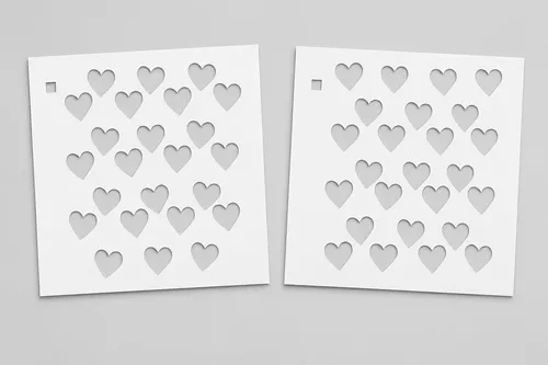 Layered Hearts {layering stencil set}