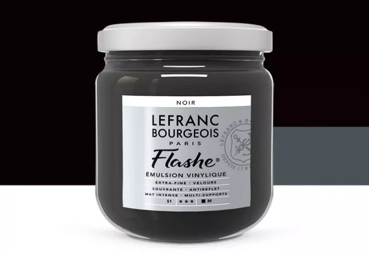 lefranc & bourgeois flashe vinyl-based paint black 265 s1