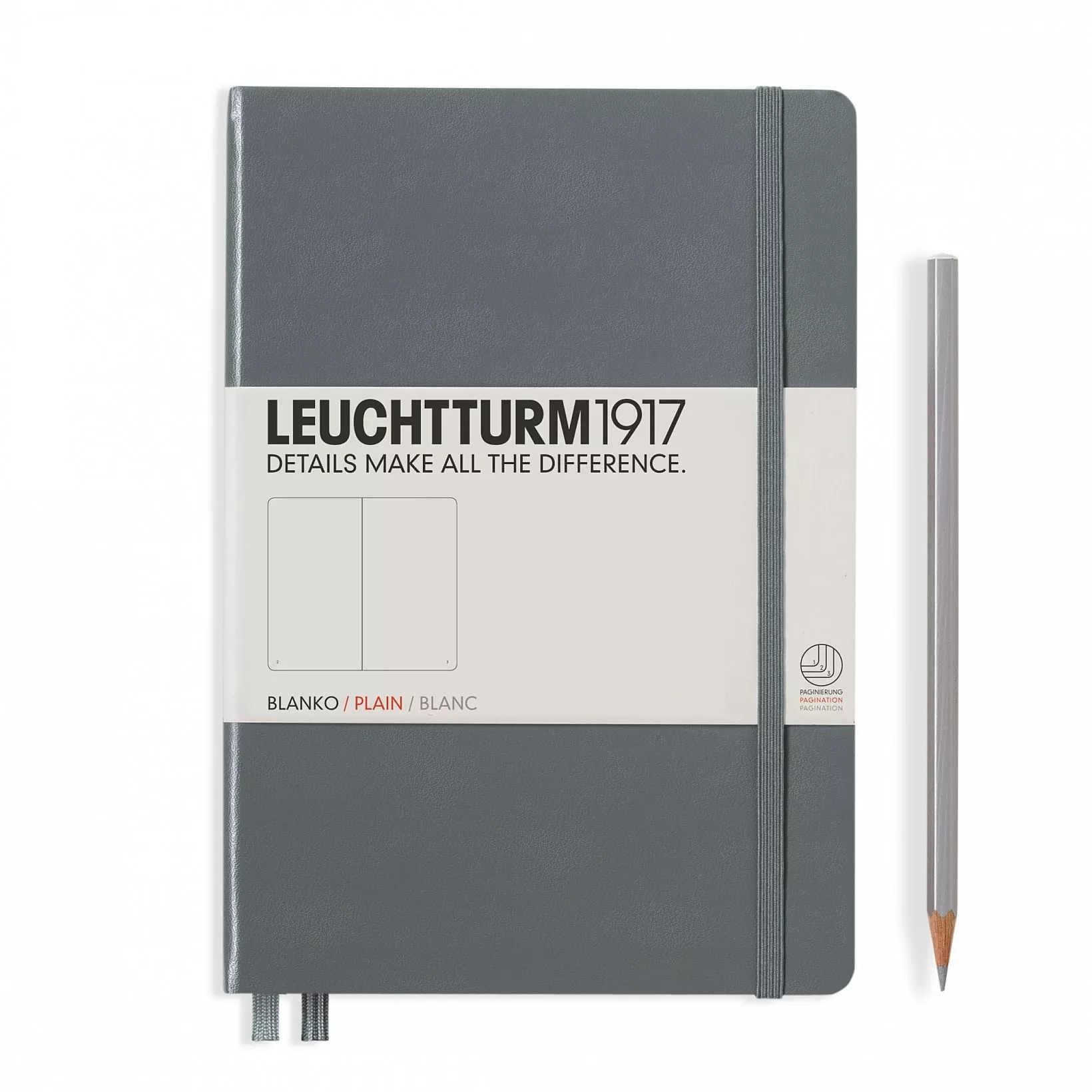 Leuchtturm Anthracite, Medium, Plain