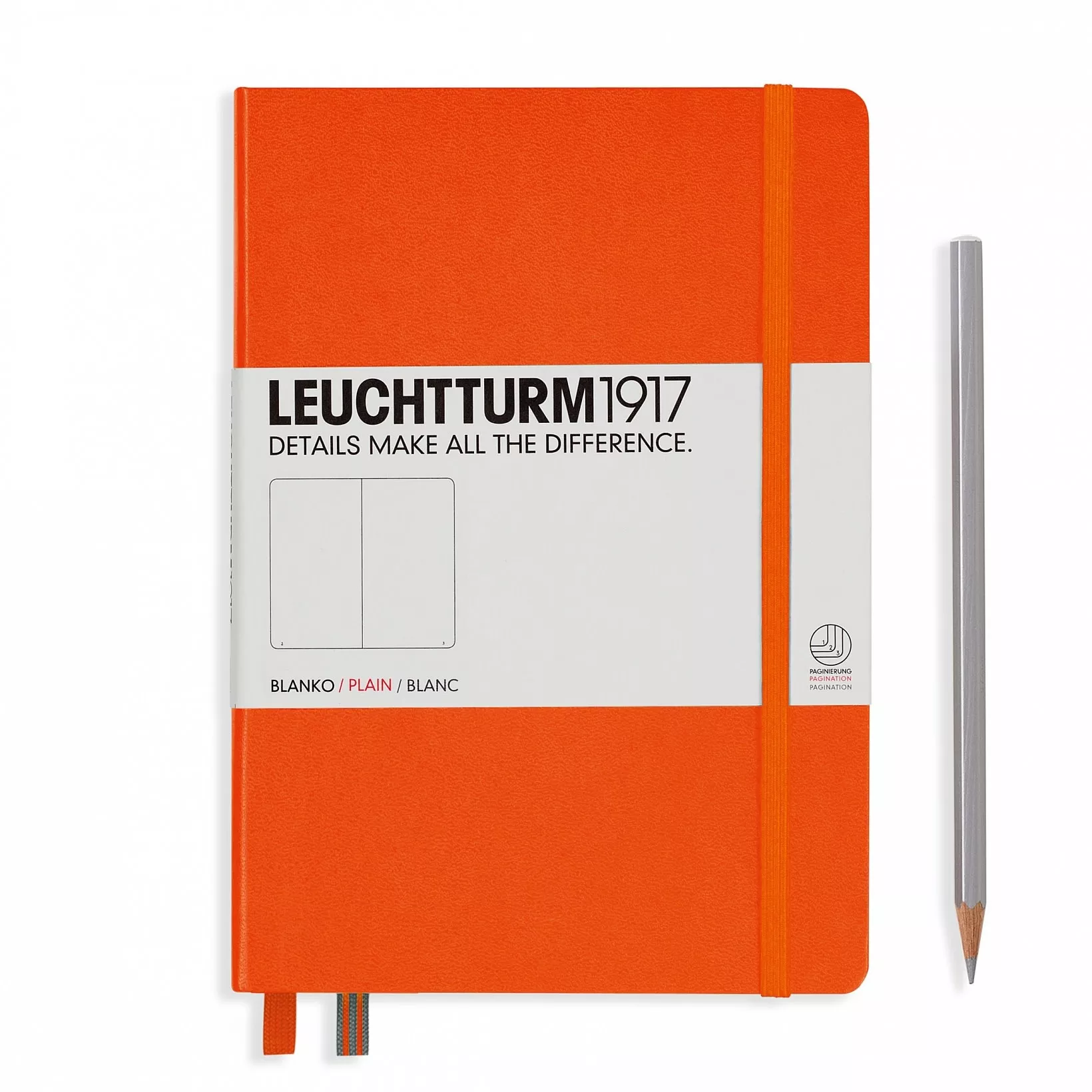 Leuchtturm Orange, Medium, Plain