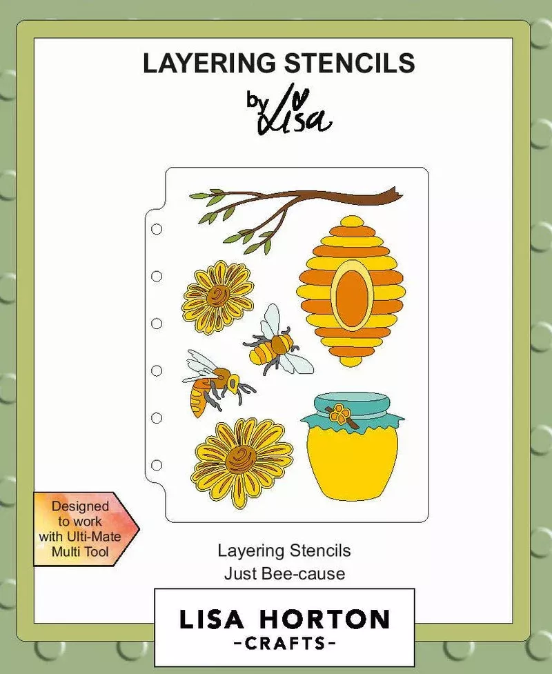 Lisa Horton Crafts - Just Bee-Cause 5x7 Layering Stencils