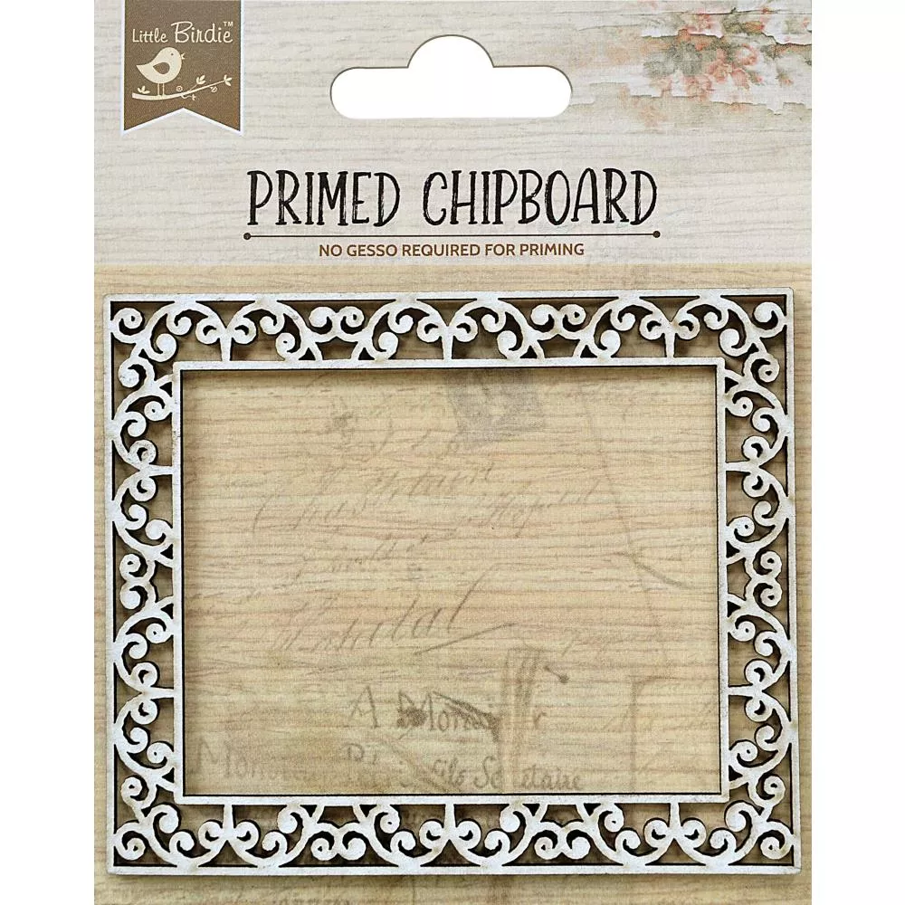 Little Birdie Laser Cut Primed Chipboard Paisley Curls