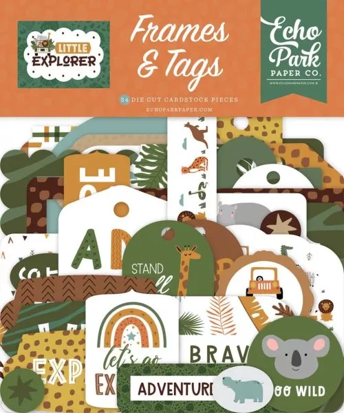 Little Explorer - Frames & Tags - Die Cut Embellishment - Echo Park Paper Co