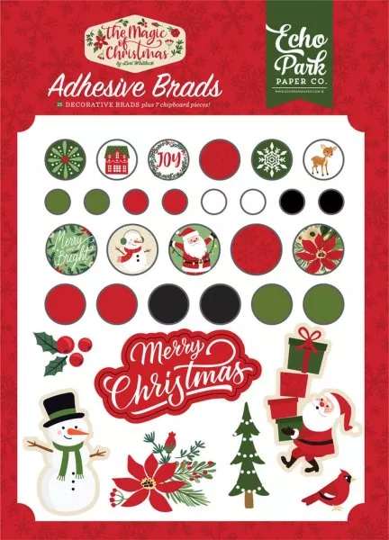 The Magic of Christmas - Adhesive Brads - Echo Park