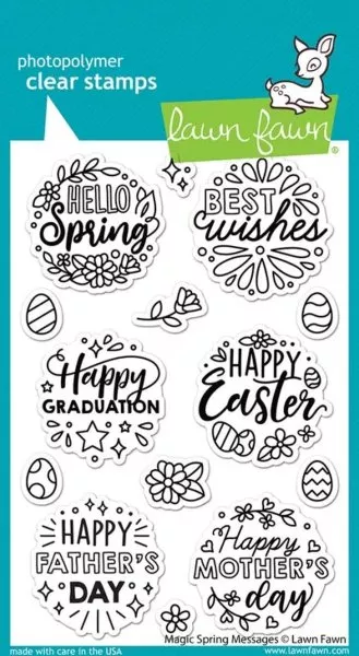 Magic Spring Messages - Bundle Stamps + Dies - Lawn Fawn