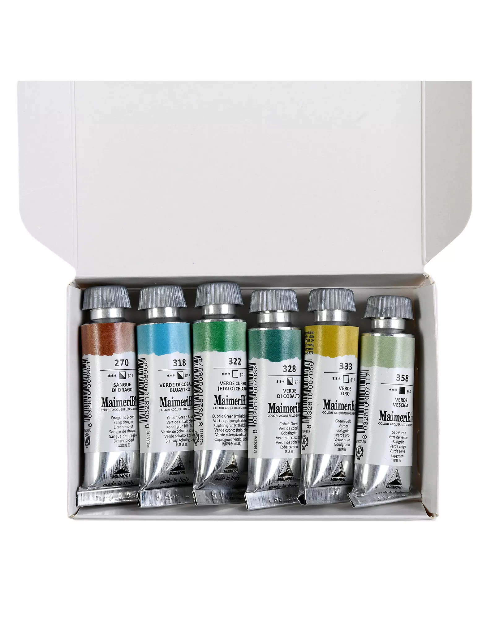 MaimeriBlu Watercolors, Tuscany Set of 6