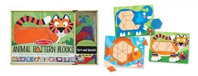 Melissa & Doug Animal Pattern Blocks Set