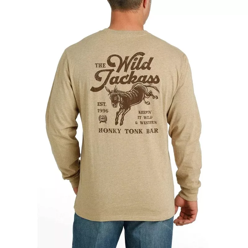 Men's Cinch Long Sleeve Tee ~ Khaki