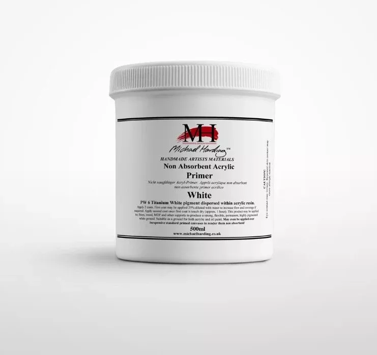 Michael Harding Non Absorbent Acrylic Primer White 500ml