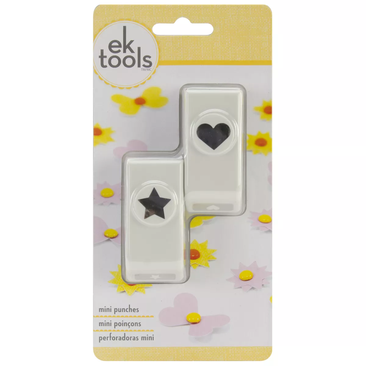 Mini Punches 2/Pkg-Heart & Star, .625"