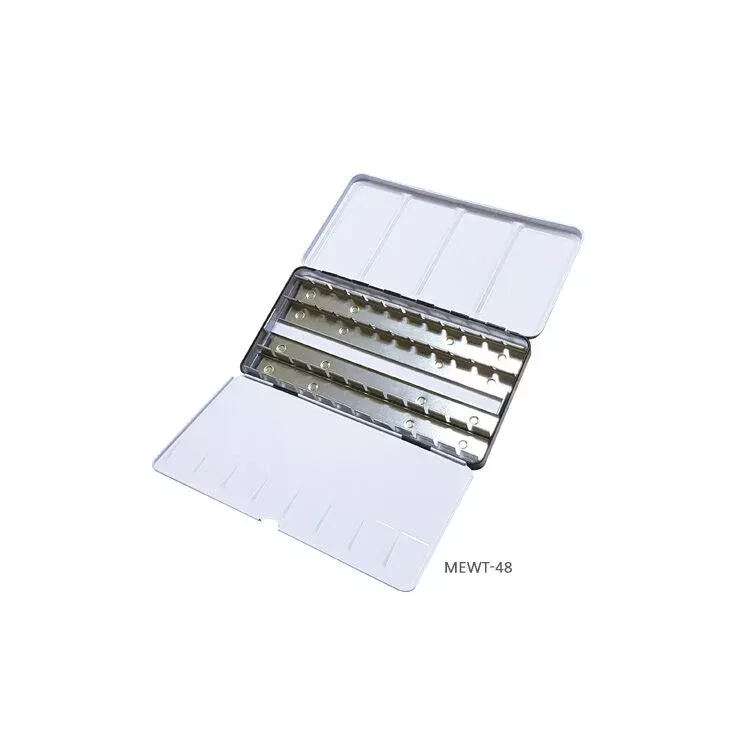 Mungyo Empty Watercolour Tin Case Large Holds 48 Half Pans