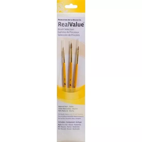 Natural Sable Real Value Brush Set 3/Pkg