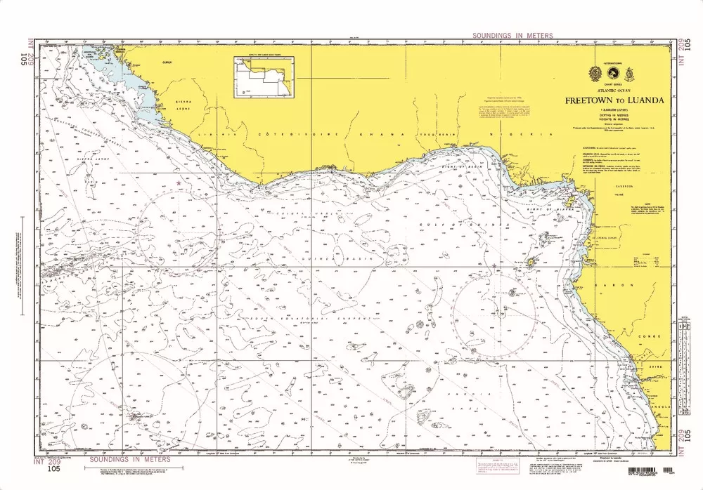 NGA Chart 105: Freetown to Luanda