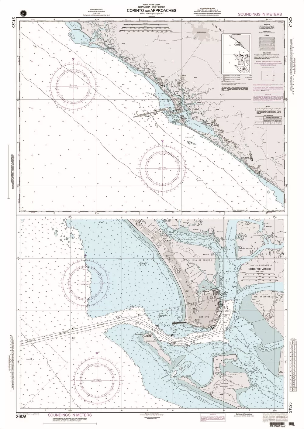 NGA Chart 21525: Corinto and Approaches