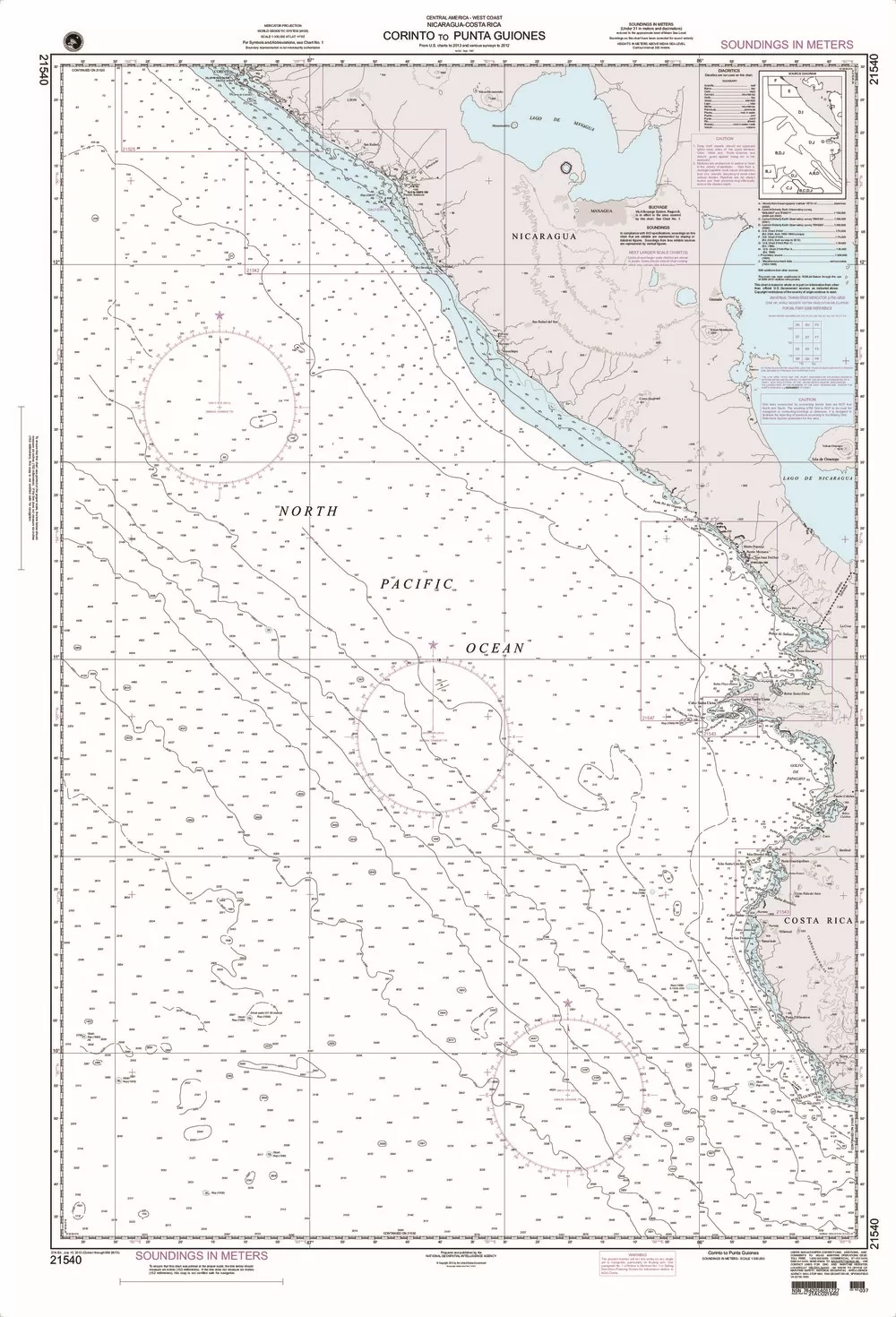 NGA Chart 21540: Corinto to Punta Guiones