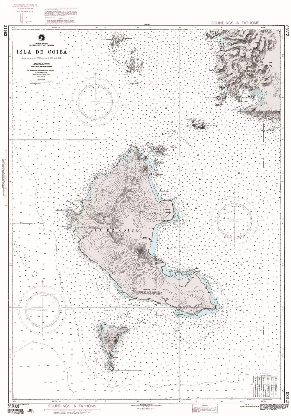 NGA Chart 21583: Isla de Coiba
