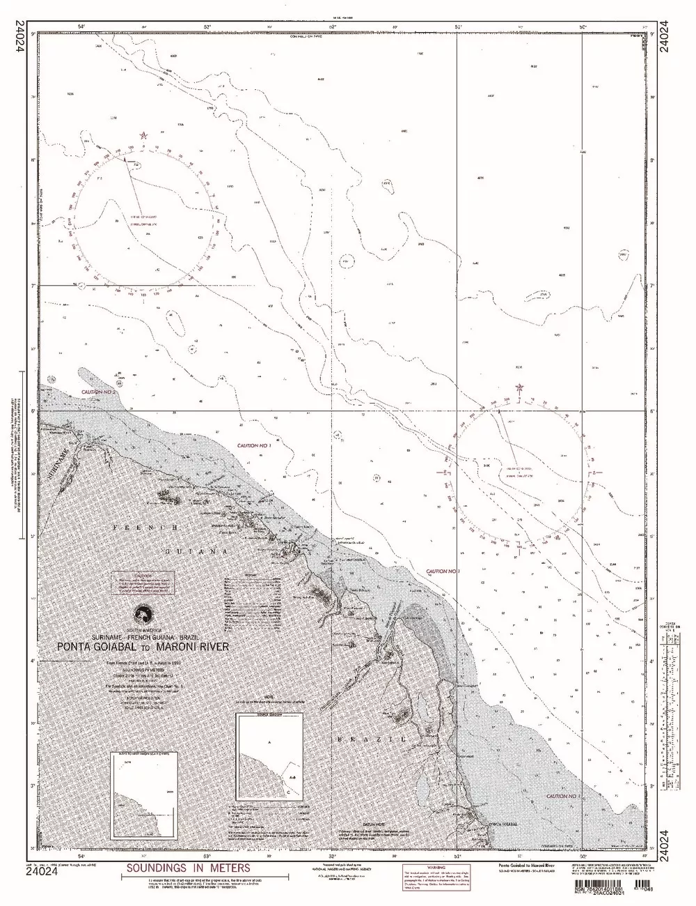 NGA Chart 24024: Ponta Goiabal to Maroni River