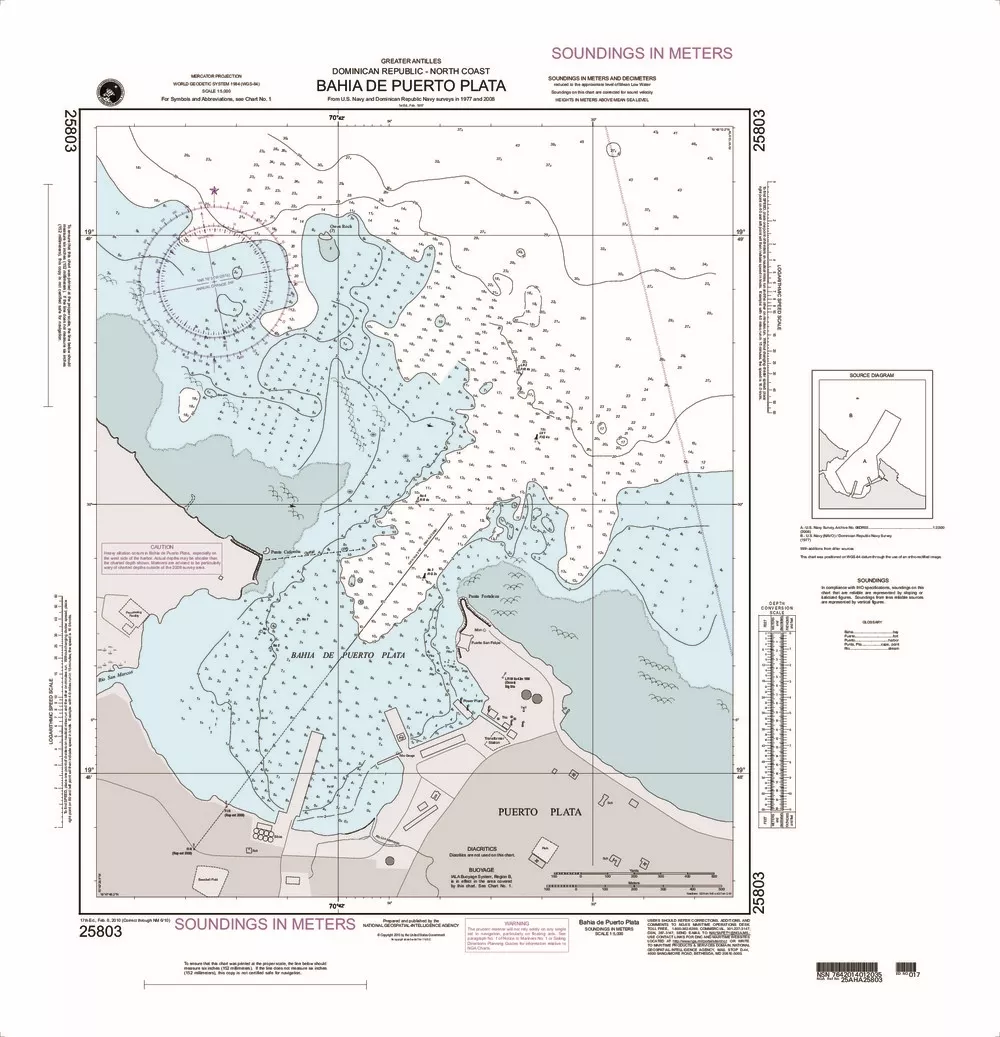 NGA Chart 25803: Bahia de Puerto Plata