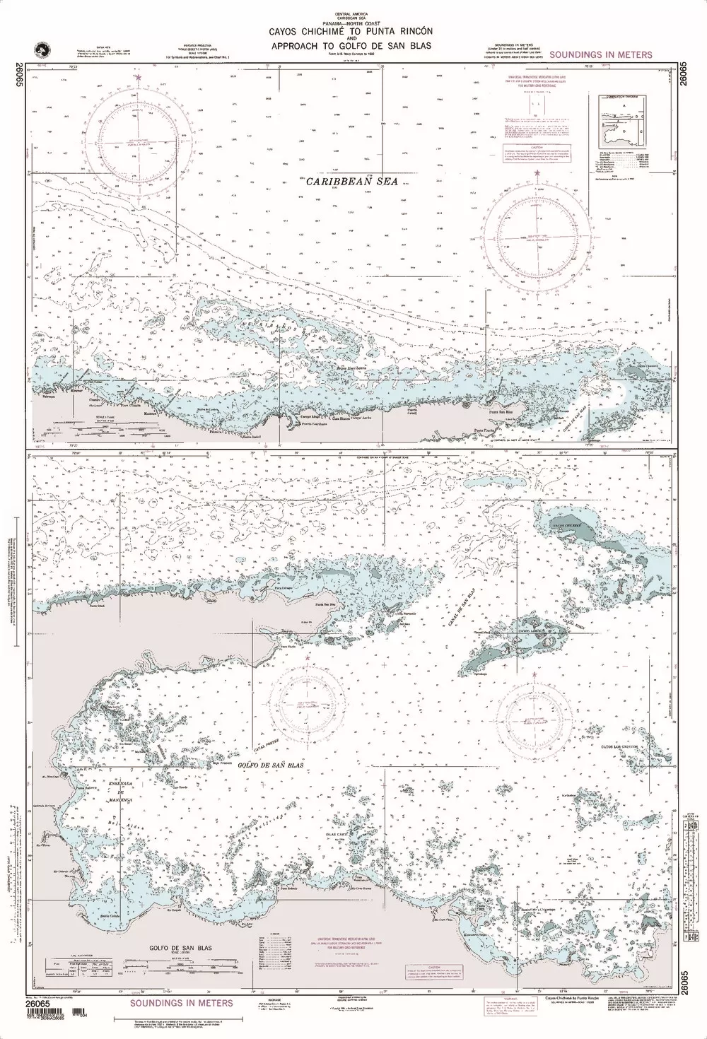 NGA Chart 26065: Cayos Chichime to Punta Rincon