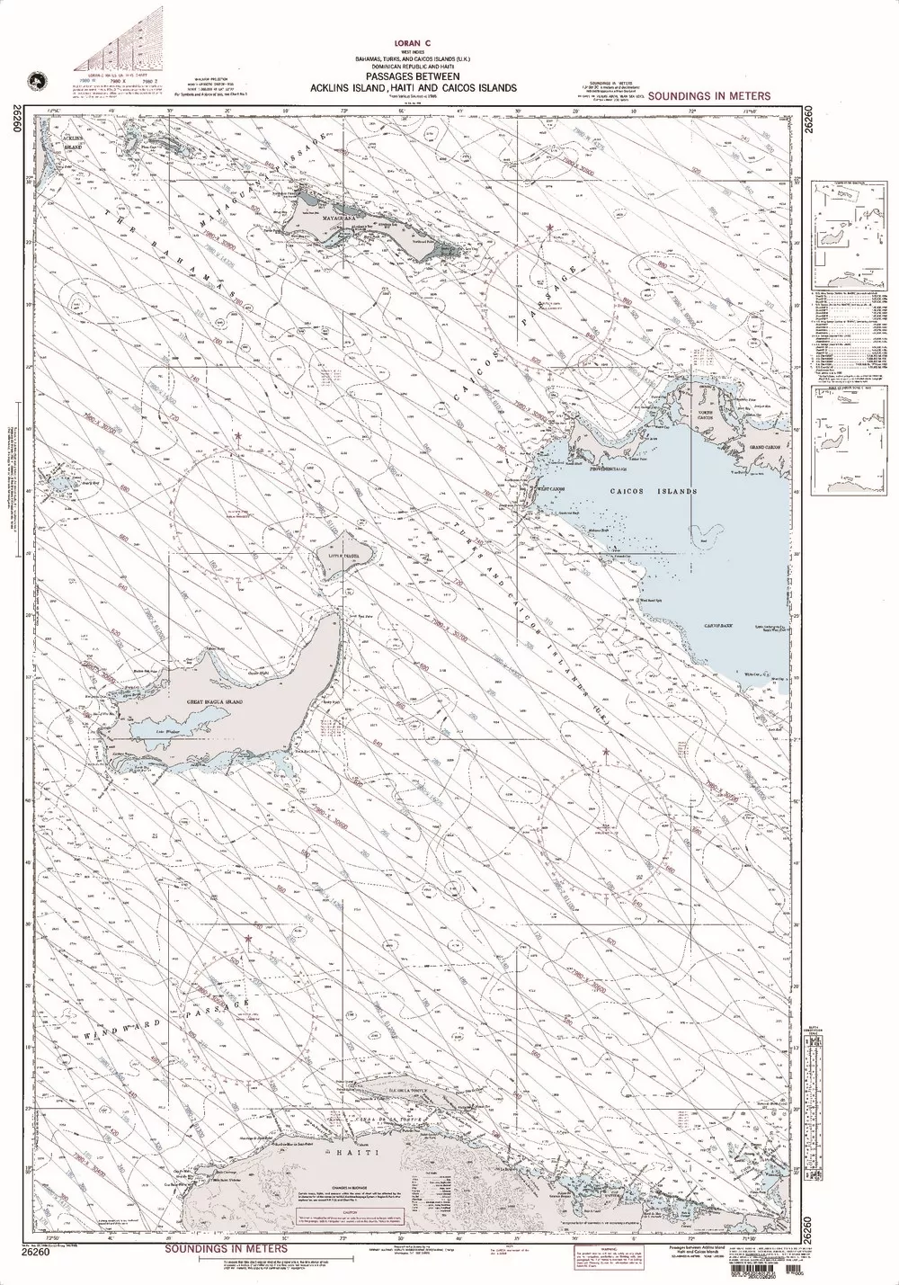 NGA Chart 26260: Passages Between Acklins Islands Haiti