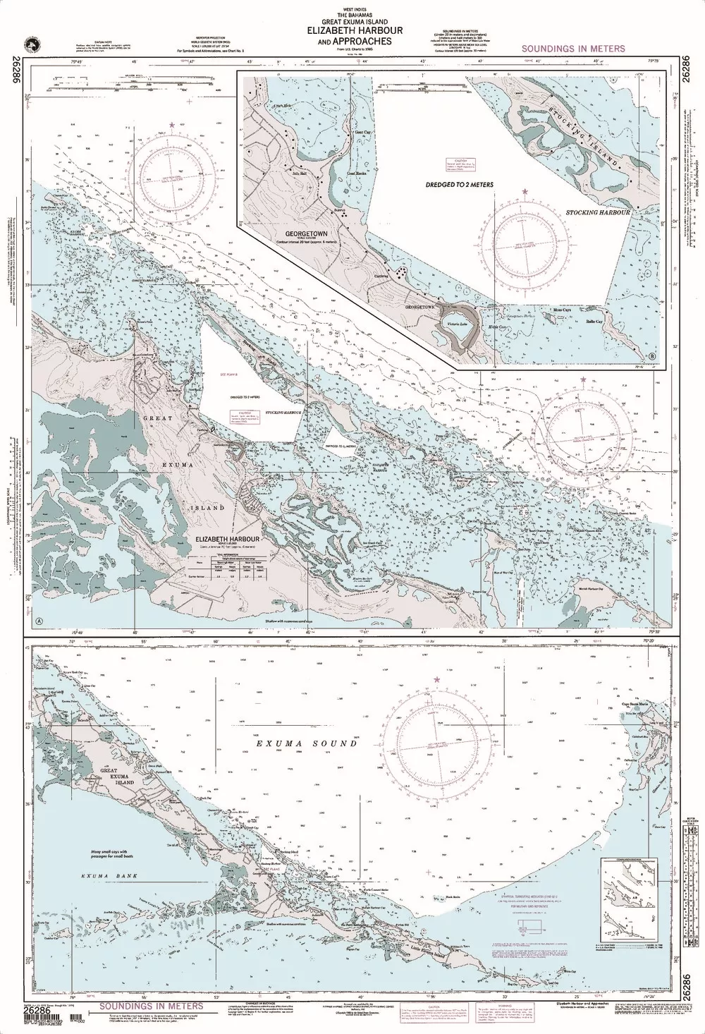 NGA Chart 26286: Exuma Sound Including Elizabeth Harbour