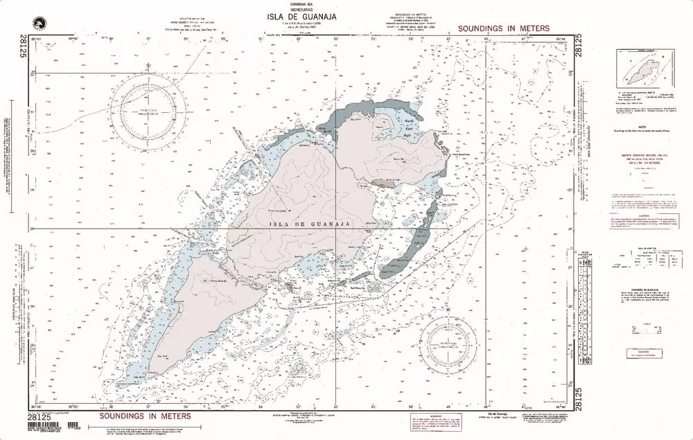 NGA Chart 28125: Isla de Guanaja