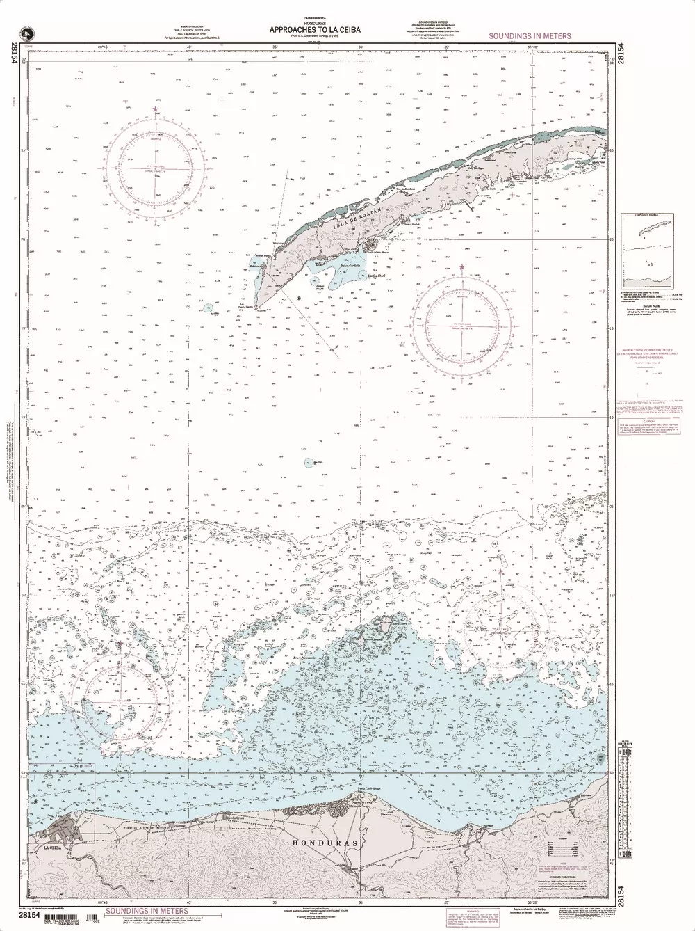 NGA Chart 28154: Approaces to La Ceiba