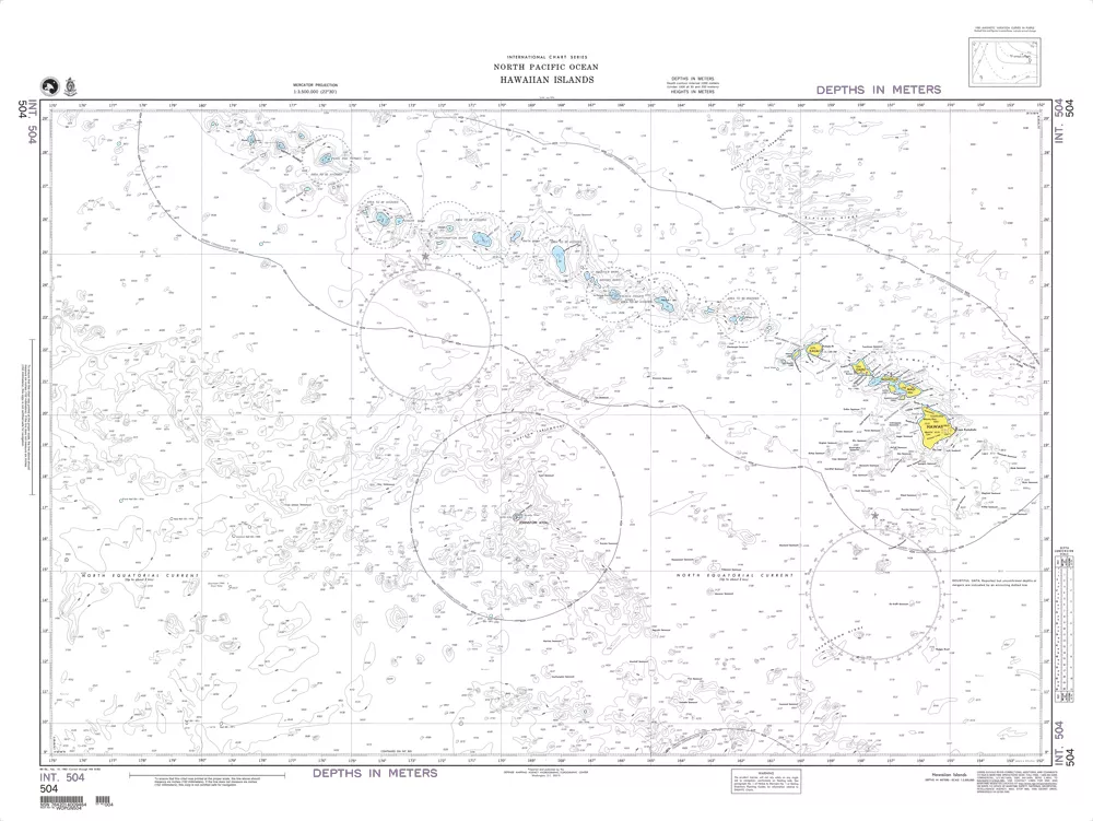 NGA Chart 504: Hawaiian Islands