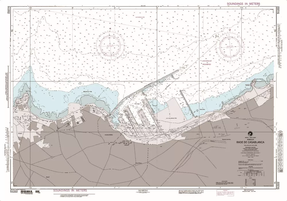 NGA Chart 51222: Rade de Casablanca