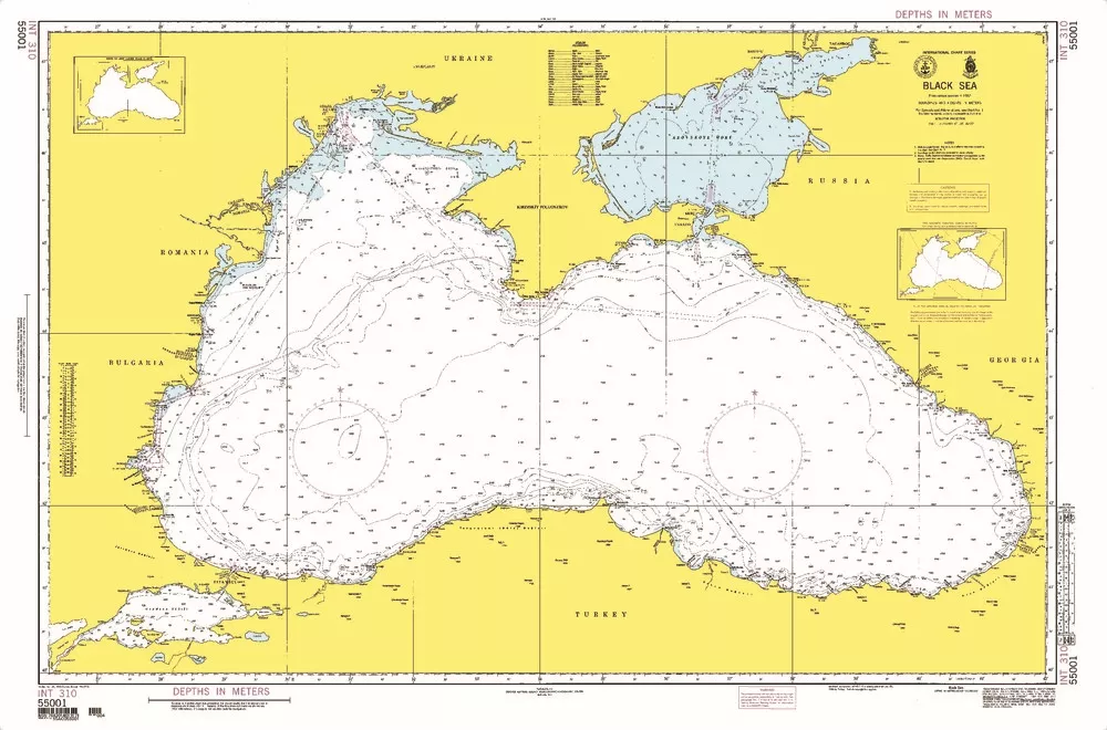 NGA Chart 55001: Black Sea (Int 310)