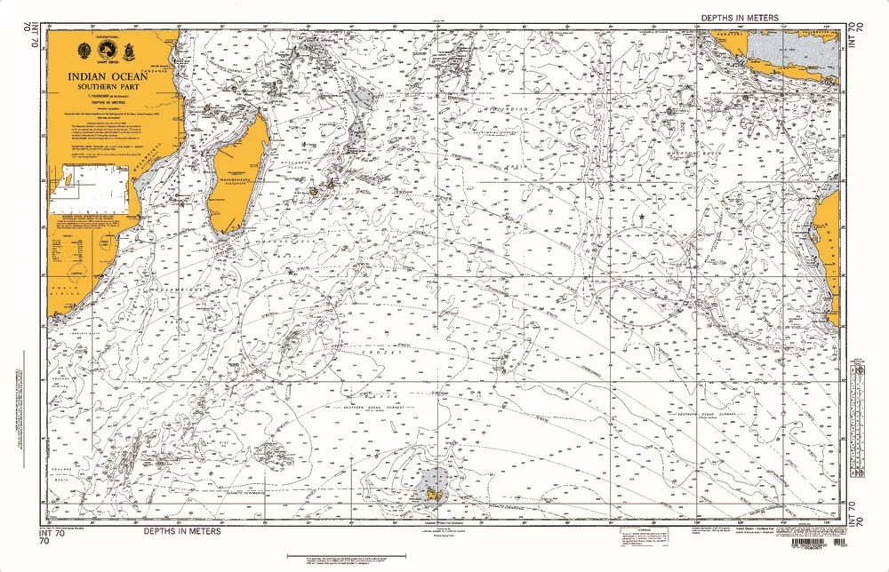 NGA Chart 70: Indian Ocean - Southern Portion