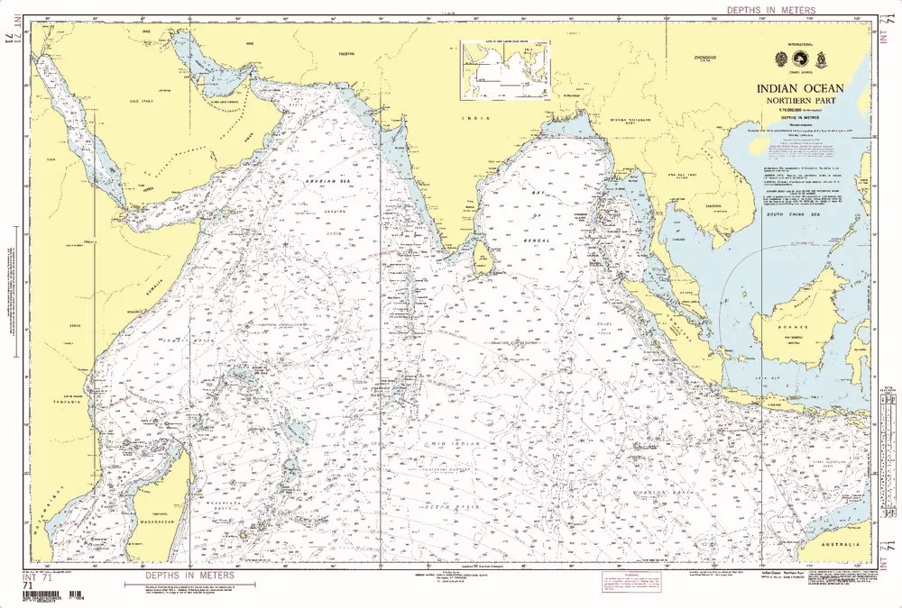 NGA Chart 71: Indian Ocean Northern Portion