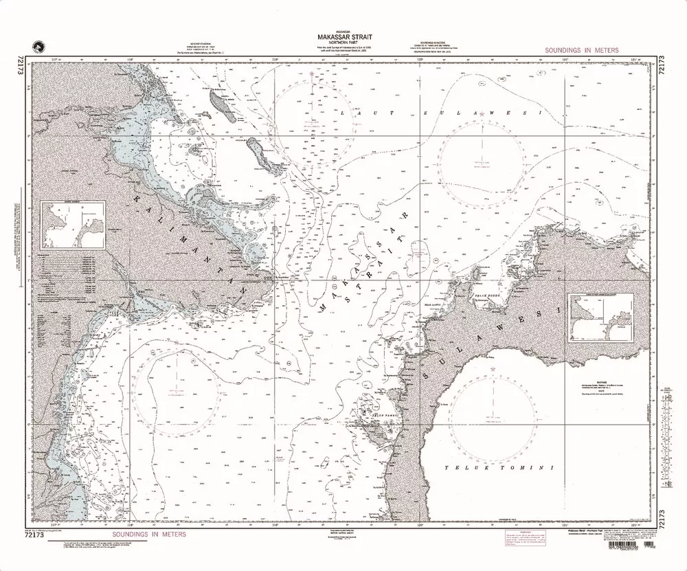 NGA Chart 72173: Makassar Strait - North Part