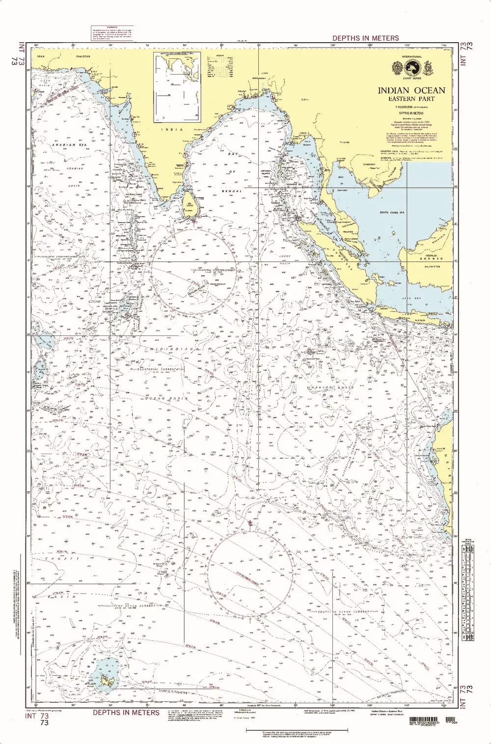 NGA Chart 73: Indian Ocean - Eastern Portion